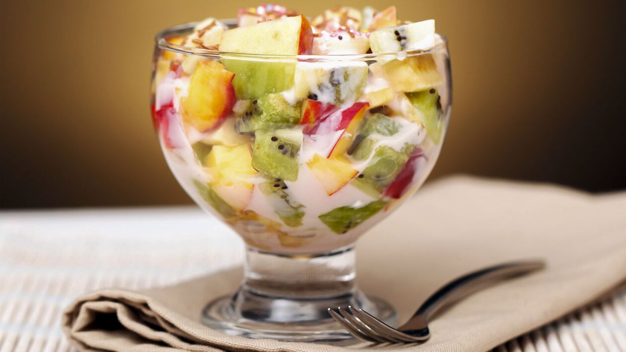 Obstsalat in einer Lieblingsdiät